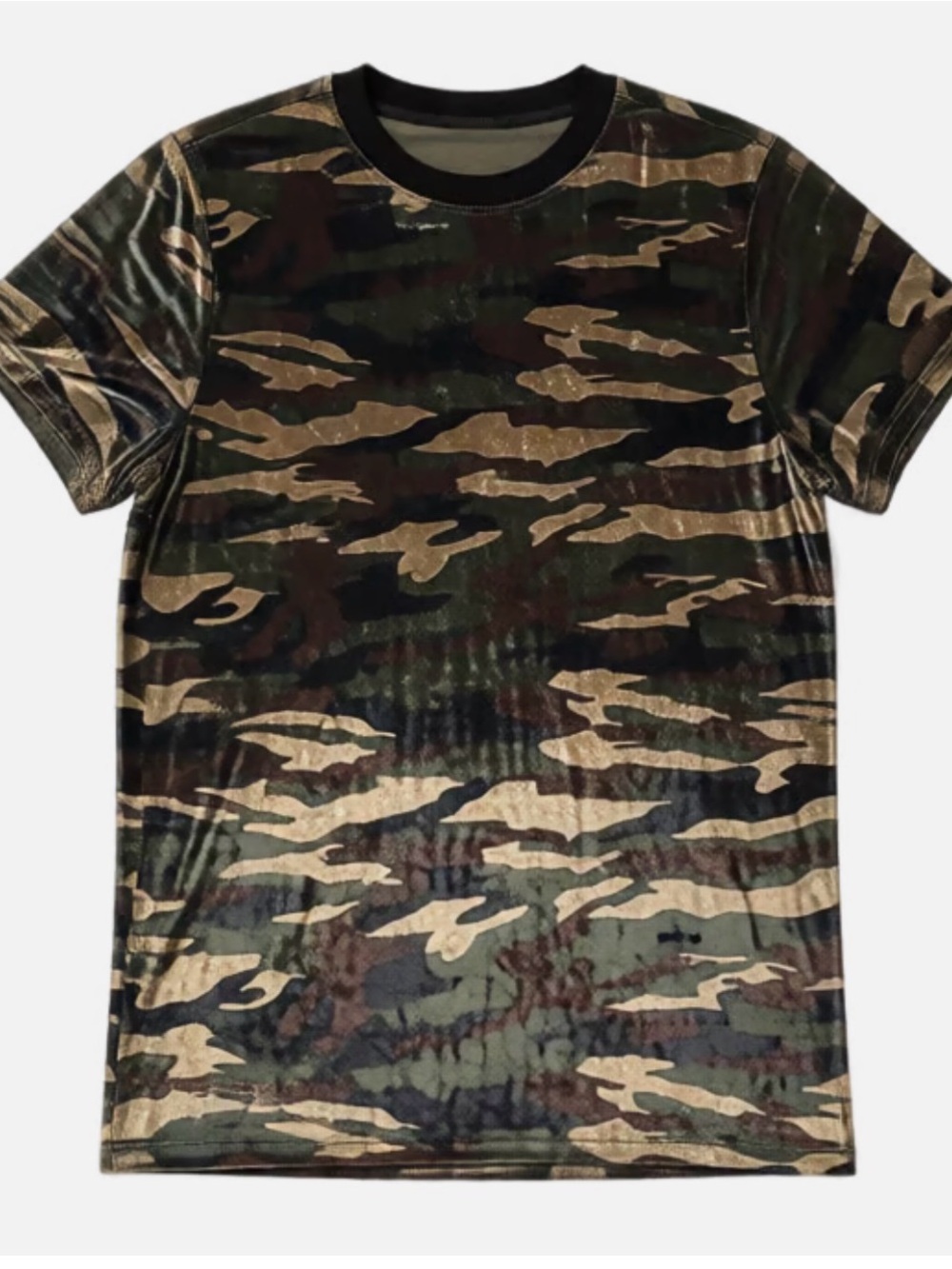 Forever 21 Camo Short Sleeve Tee - Green, Brown, Black